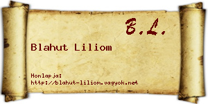 Blahut Liliom névjegykártya